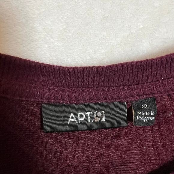 Apt. 9 Crewneck Geometric Pattern Raglan Sleeve Sweatshirt Size X-Large Casual - Picture 4 of 8